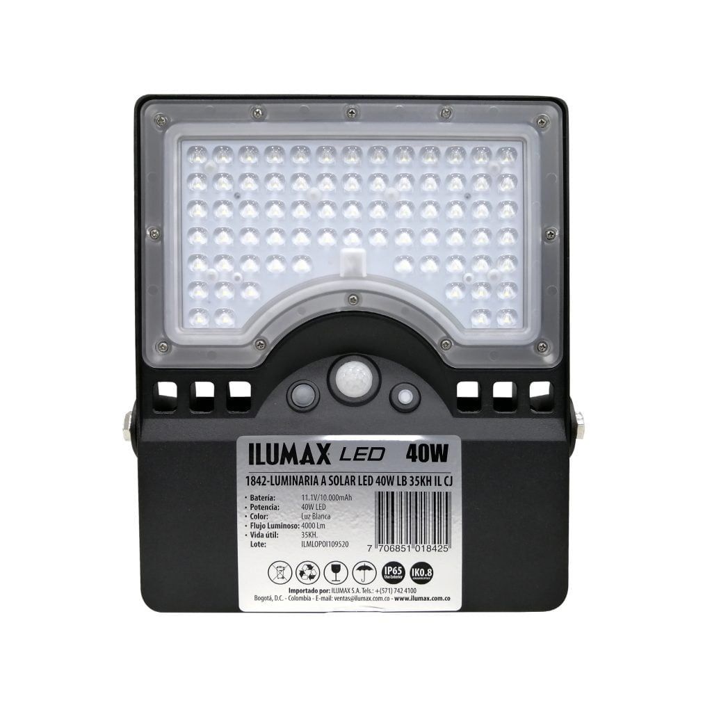 Lámpara LED 4W Recargable Solar Luz Blanca ILUMAX