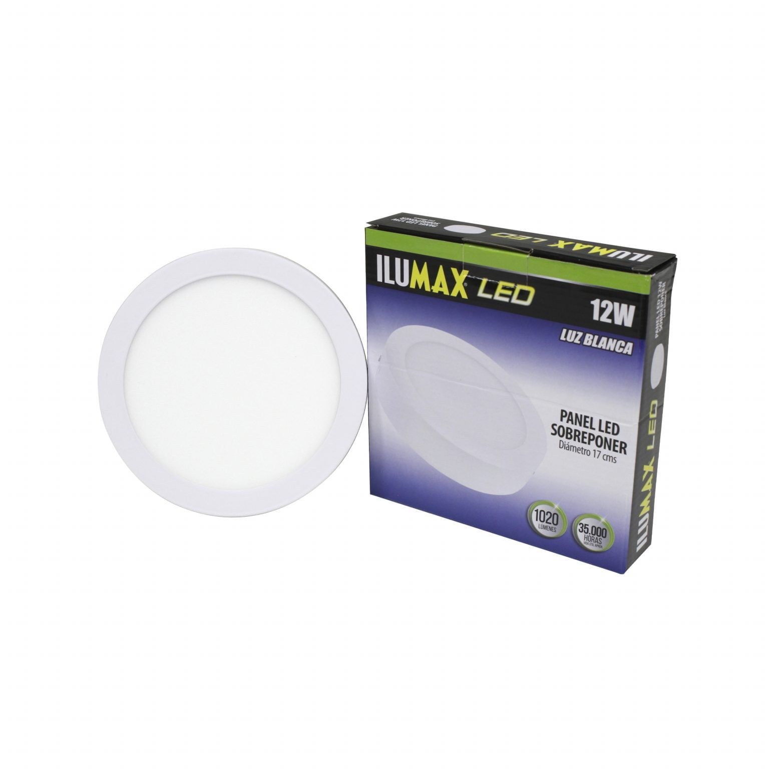 Panel Led Pro W Sobreponer Redondo Luz Blanca Cm Ilumax