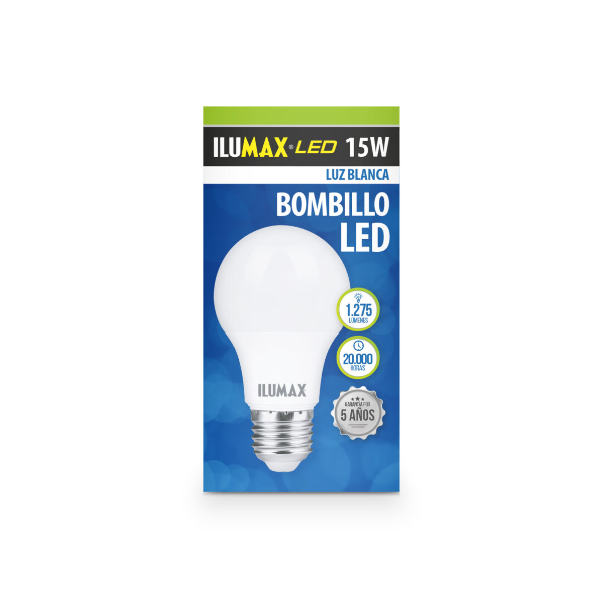 1060-PRODUCTO2 Bombillo A65 LED Luz Blanca 15W E27 - Imagen 1