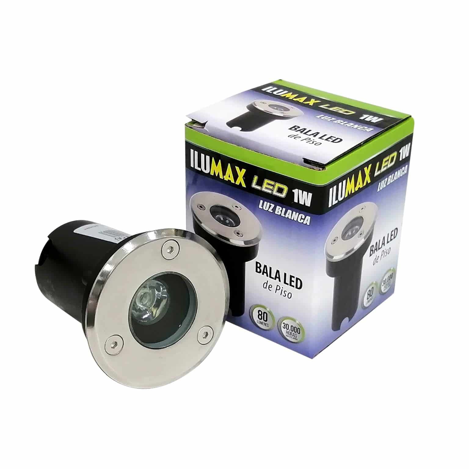 Bala De Piso LED 1W Luz Blanca ILUMAX
