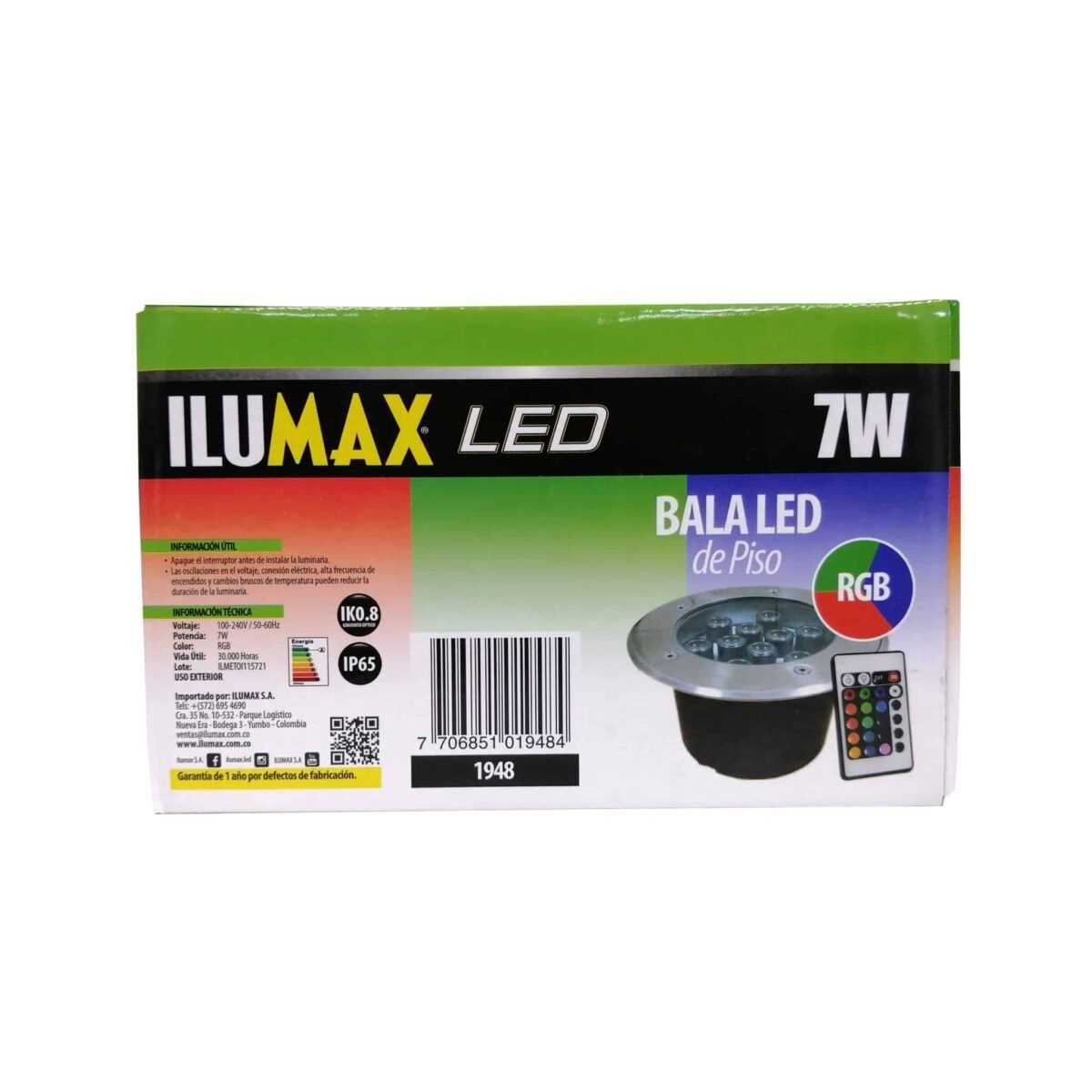 BALA DE PISO LED 7W RGB 1948 3