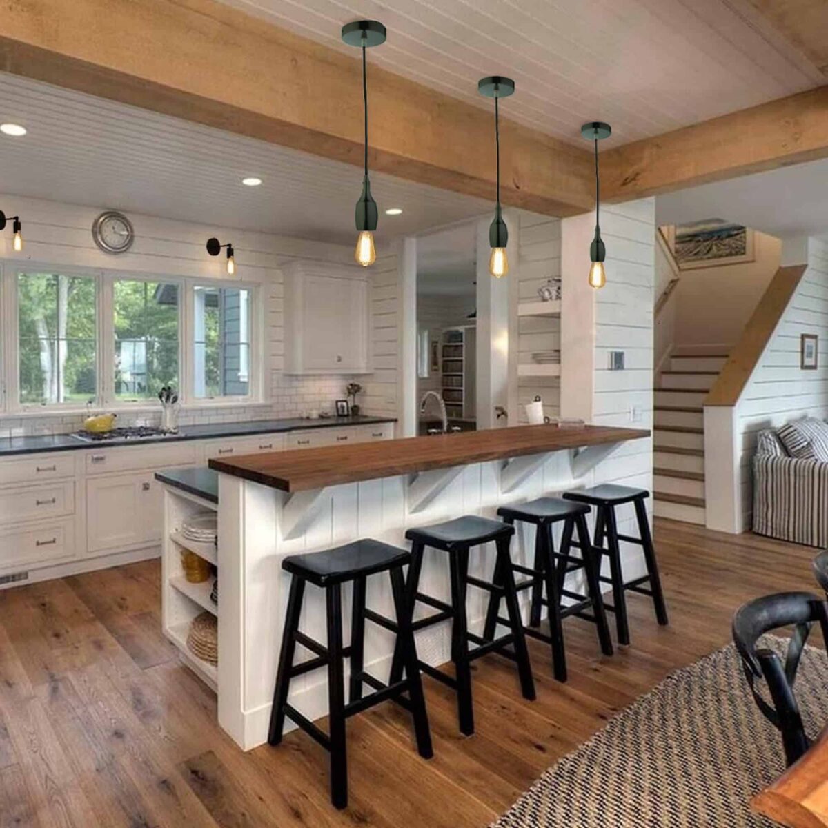 Colgante Tipo Vintage Negro E27 1818 4