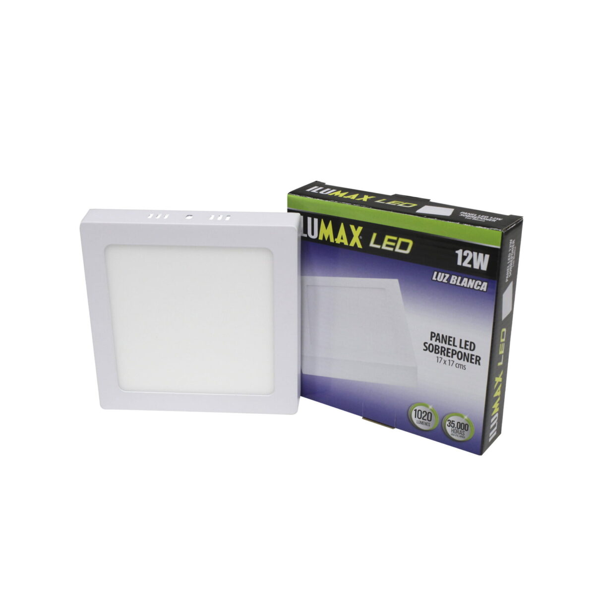 PANEL LED 12W SOBREPONER LUZ BLANCA 17X17CM 943 1