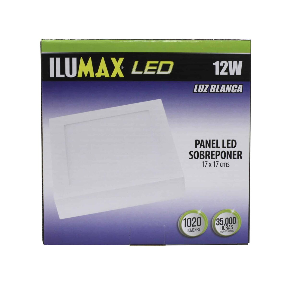 PANEL LED 12W SOBREPONER LUZ BLANCA 17X17CM 943 2