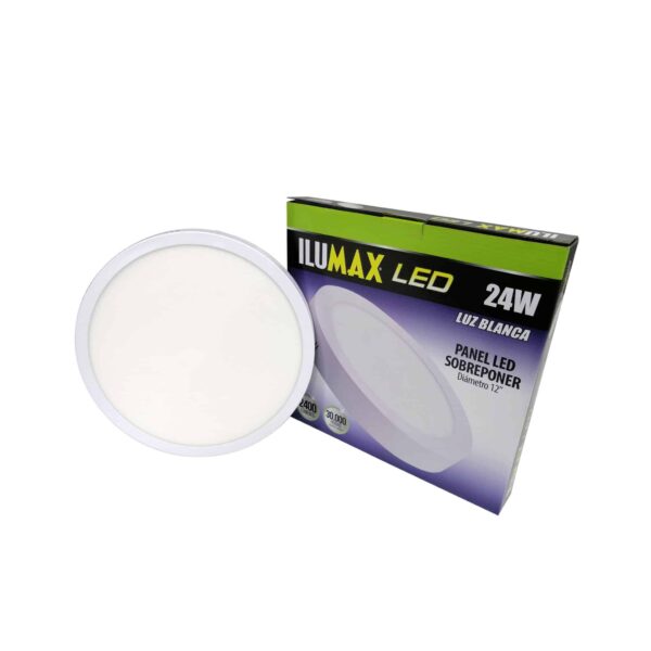 PANEL LED 24W SOBREPONER REDONDO LUZ BLANCA 12 1780 1