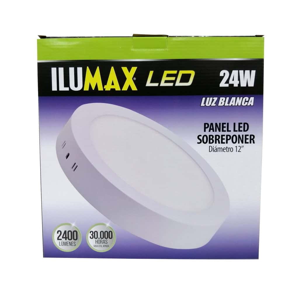 PANEL LED 24W SOBREPONER REDONDO LUZ BLANCA 12 1780 2