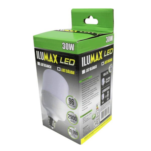 Bulbo LED 30W Alta Potencia Luz Calida E27 1854 2