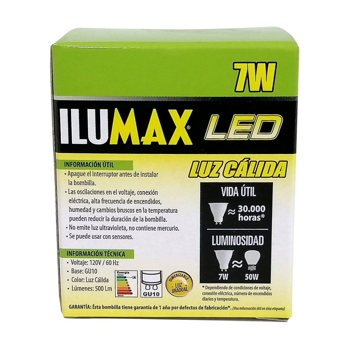Dicroico LED 7W Premium DIM Luz Calida GU10 641 5