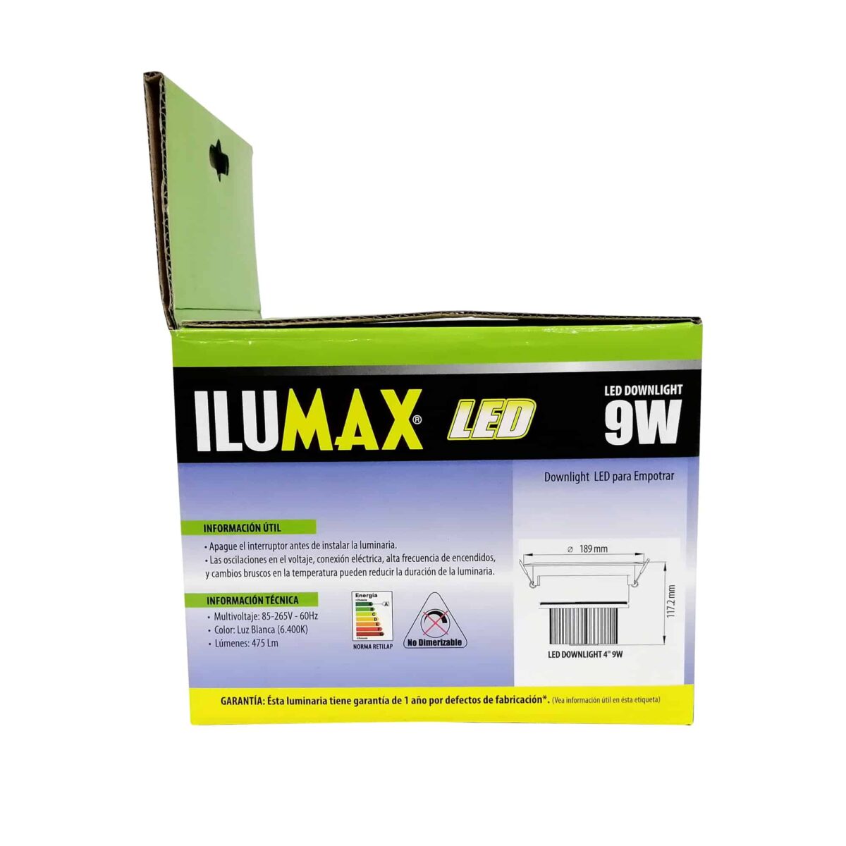 Downlight LED 9W Tipo Campana Luz Calida 493 5