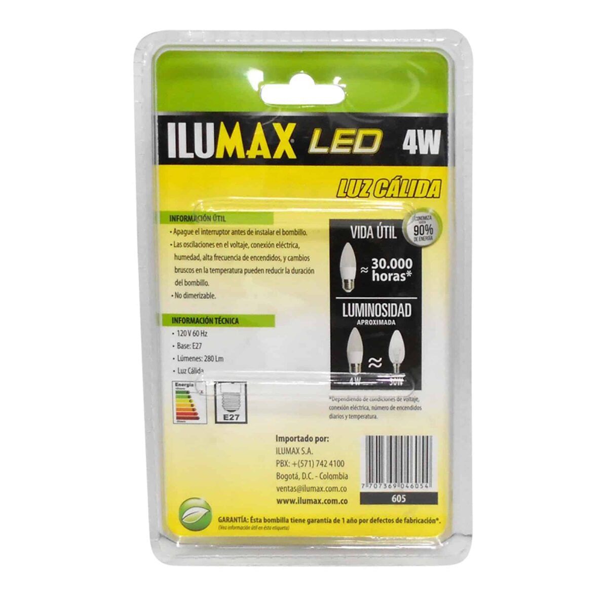 Mini Velita LED 4W Luz Calida E27 605 3