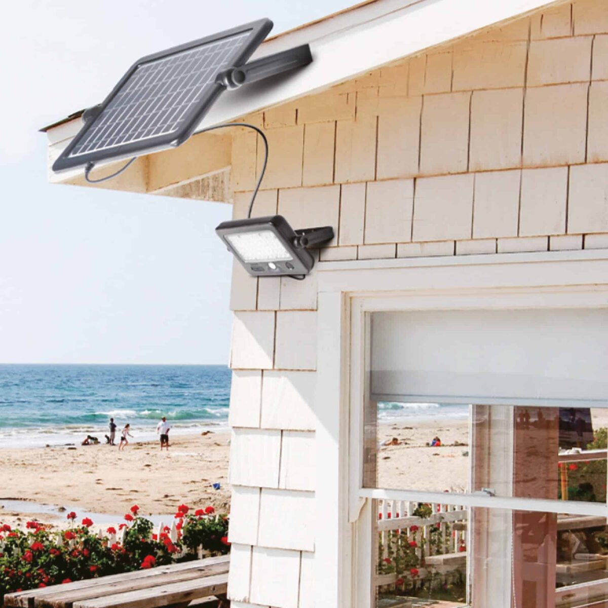 Reflector LED 10W Solar Con Sensor De Movimiento Luz Blanca 1855 6
