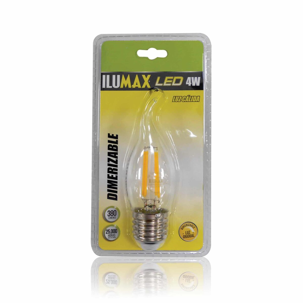 Velita LED 4W Filamento Pico De Loro Clear Dimerizable Luz Calida 1356 1