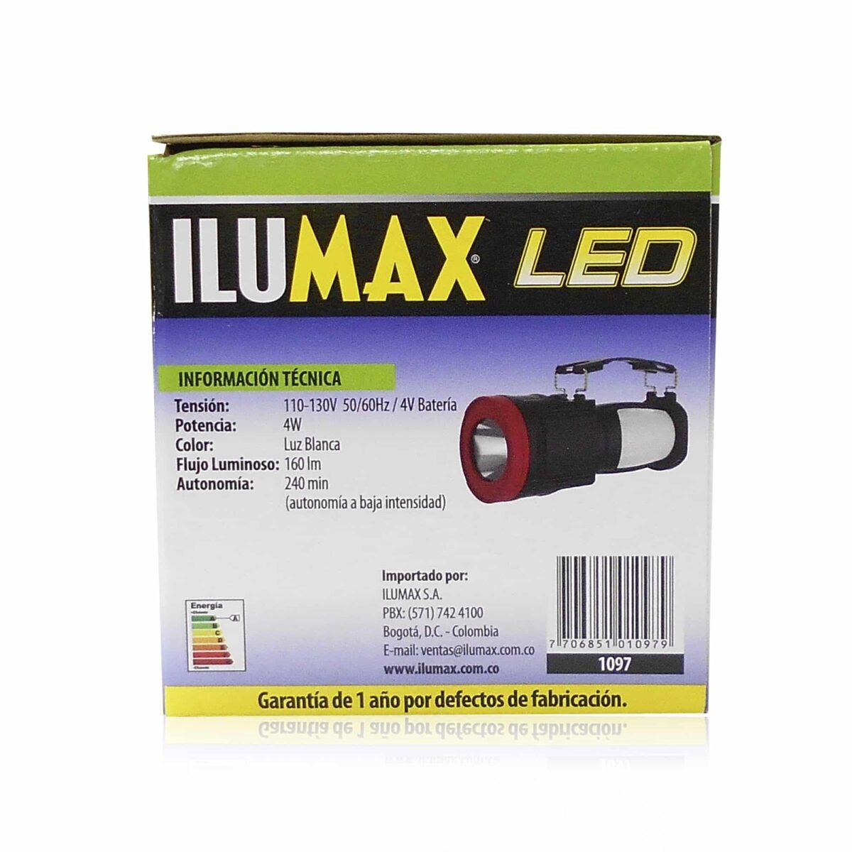 Lampara LED 4W Recargable Solar Luz Blanca 1097 5