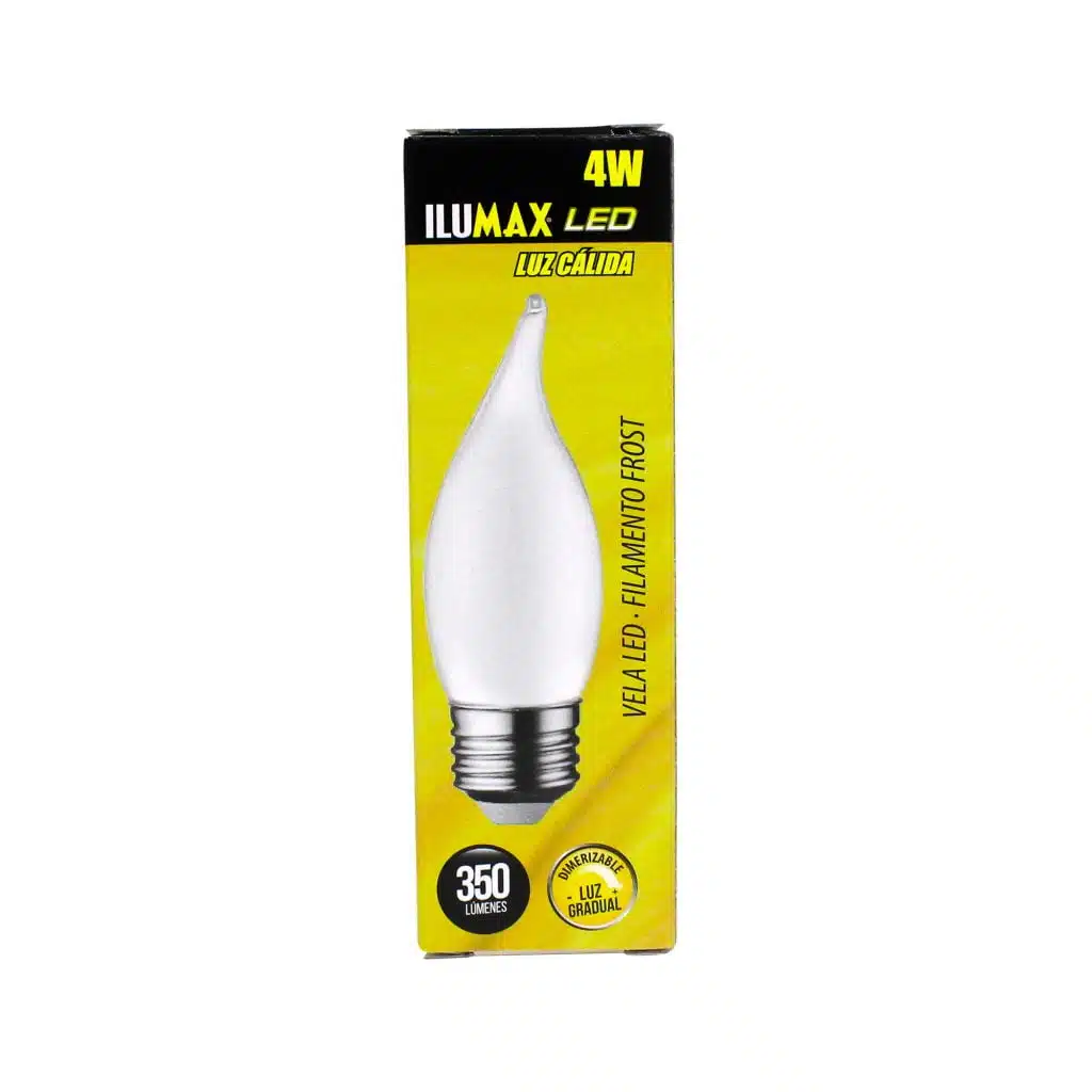 Velita LED 4W Pico Loro Filamento Frost Dimerizable Luz Calida E27 1447 2