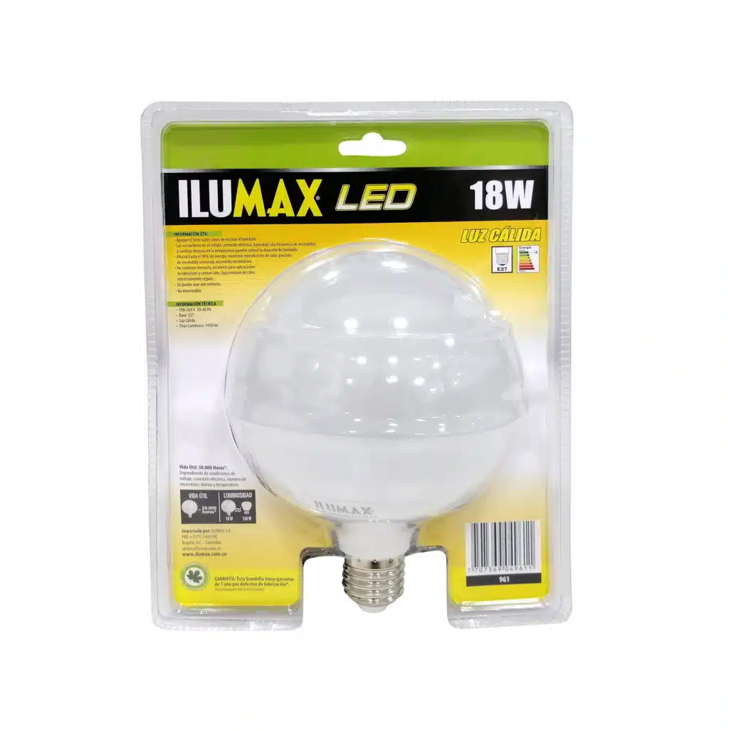 Globo LED 18W Luz Calida E27 961 2