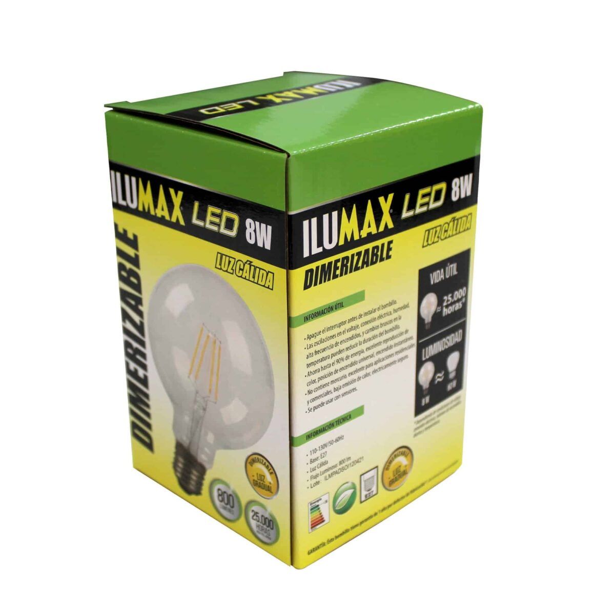 Globo LED 8W Filamento Luz Calida E27 984 4