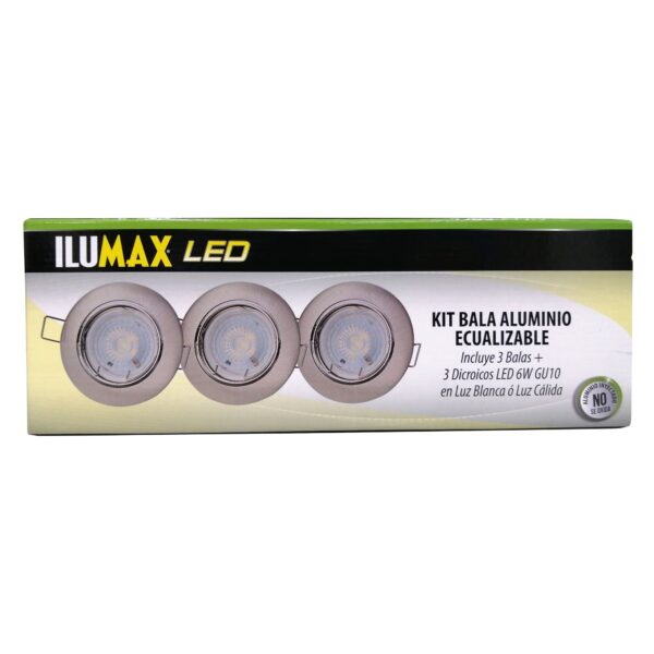 PX3 Bala Satin Y Dicroico LED 6W Luz Blanca GU10 1169 2