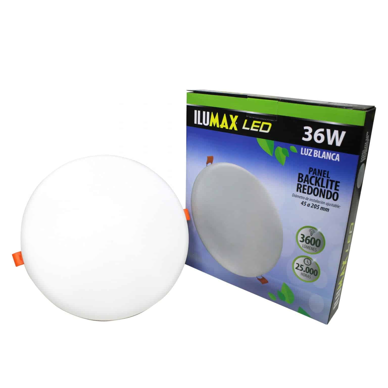 Panel Backlite LED 36W Redondo Luz Blanca - ILUMAX