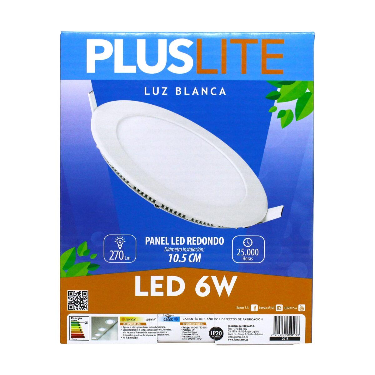 Panel LED 6W Redondo Luz Blanca 2013 4