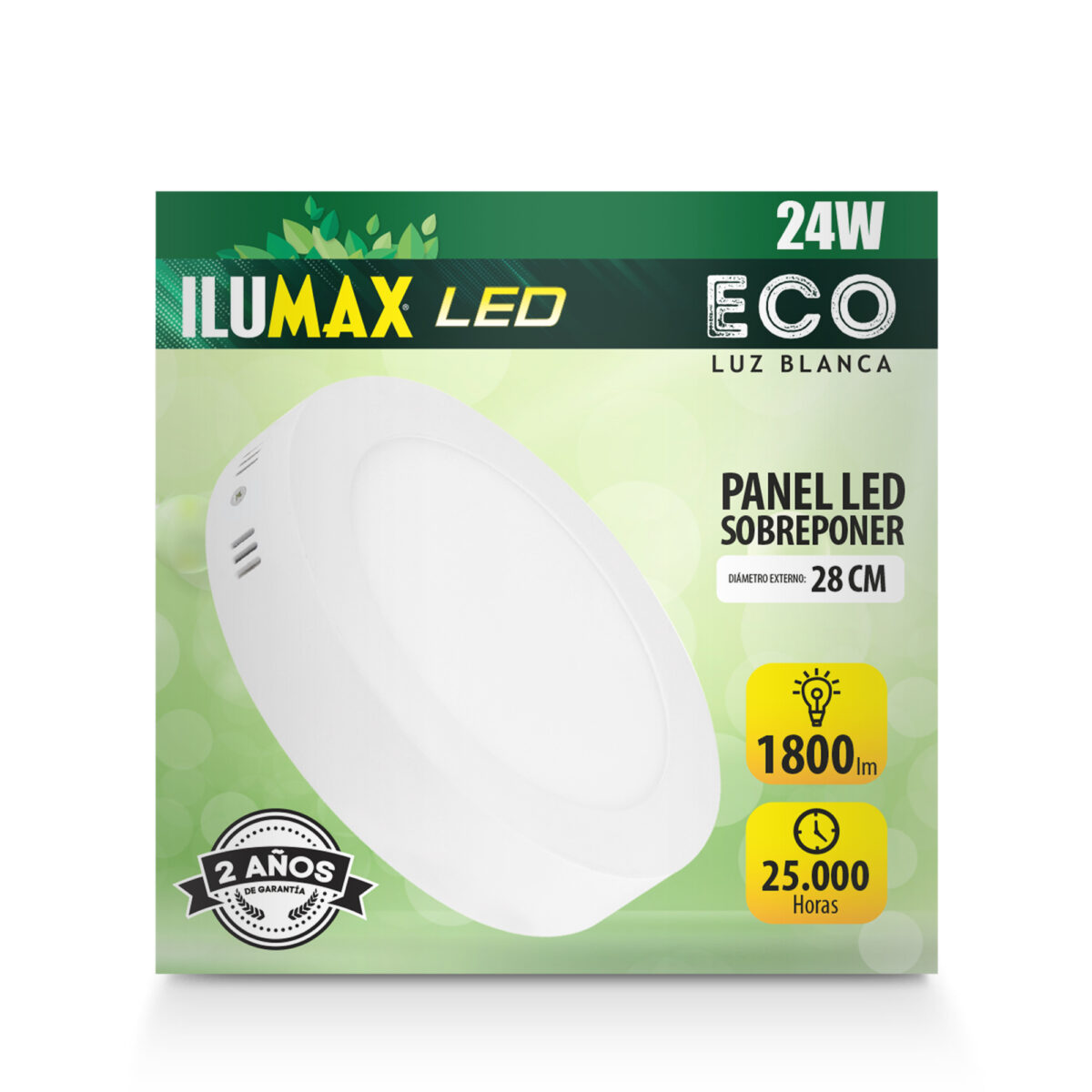 Panel Led Redondo Sobreponer 24W Luz Blanca - Imagen 1