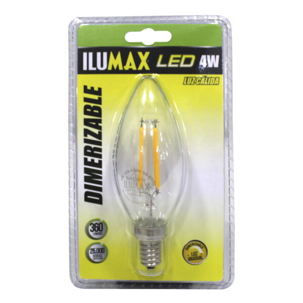 VELITA LED FIL 4W DIM LUZ CÁLIDA E12