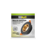 BALA DE EMPOTRAR REDONDA RECESADA NEGRO Y DORADO - Imagen 2