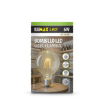 BOMBILLO LED FILAMENTO TIPO GLOBO 6W - Imagen 2