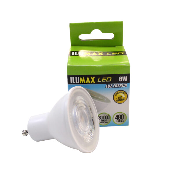 Bombillo Dicroico LED GU10 6W Luz Fresca
