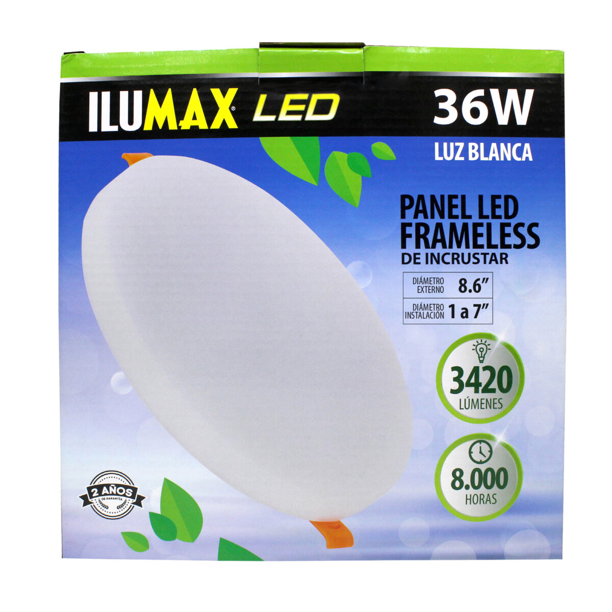 Led Sin Borde Incrustar 36W Luz Blanca - Imagen 1