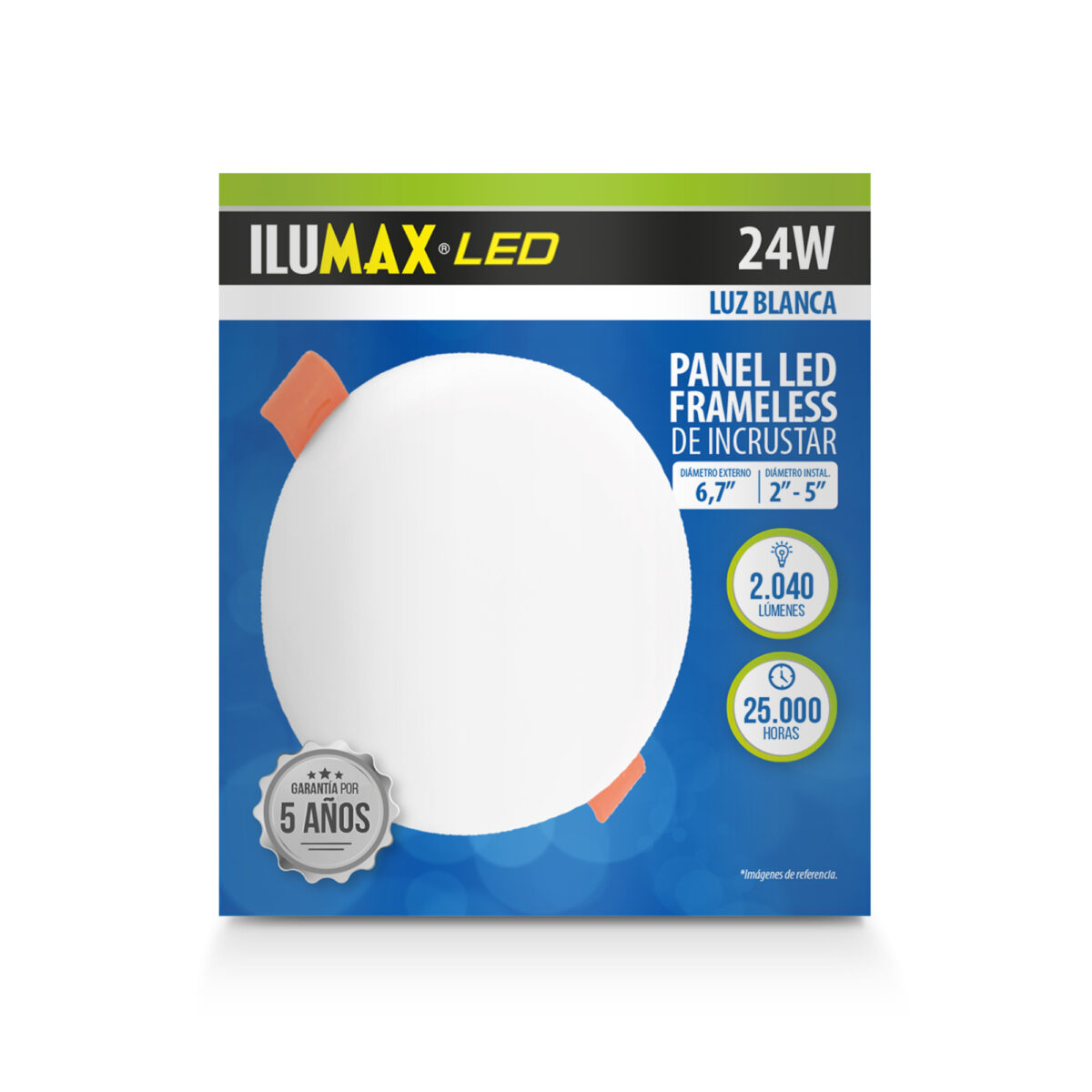 Led Sin Borde Incrustar 24W Luz Blanca - Imagen 1