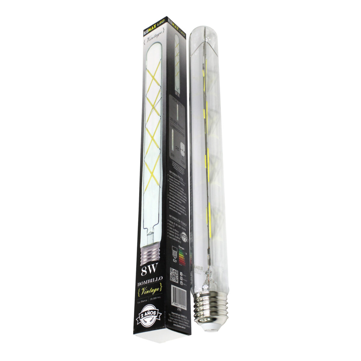 Bombillo Led Filamento 8W T30 E27Luz Blanca - Imagen 2
