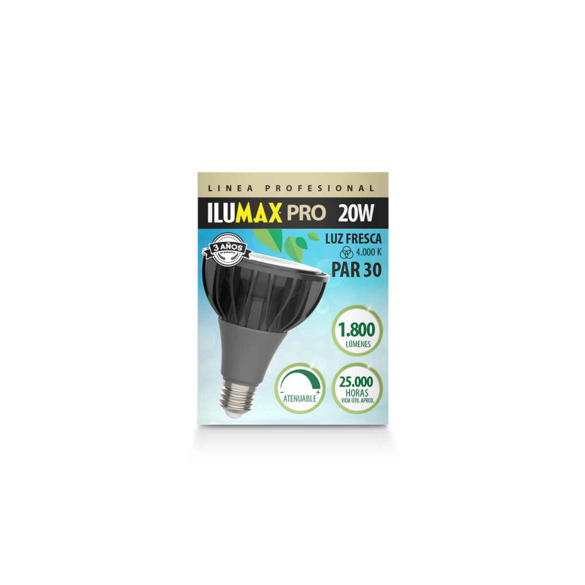 2381-PRODUCTO2 Bombillo PAR30 Luz Fresca 20W Luz Fresca E27 Dimerizable - Imagen 1