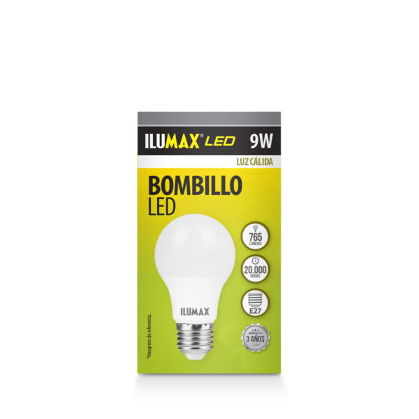 Bombillo Led 9W Luz Calida E27