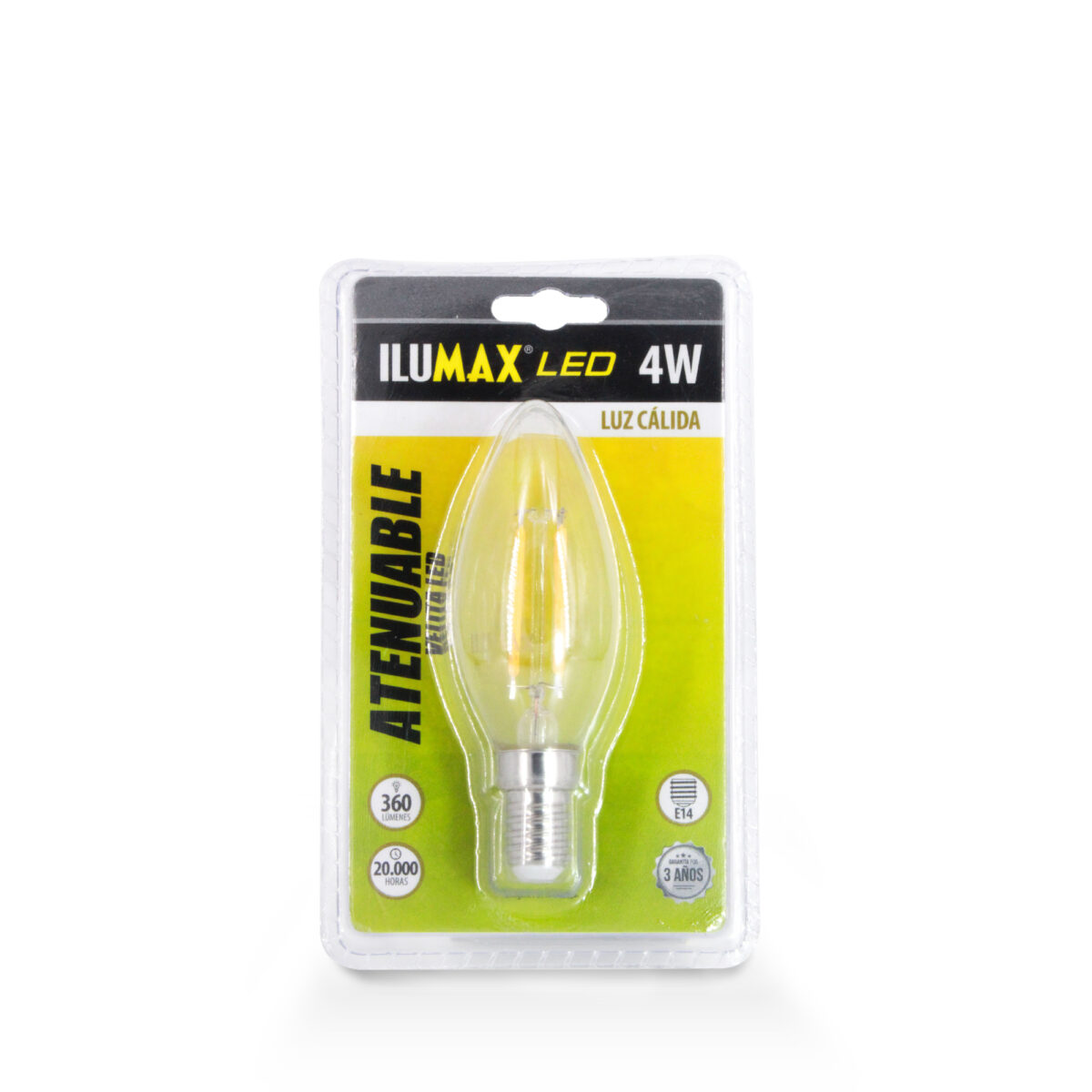 2487-PRODUCTO2 Velita Led Filamento Dimerizable 4W, Luz calida ,E14 - Imagen 1