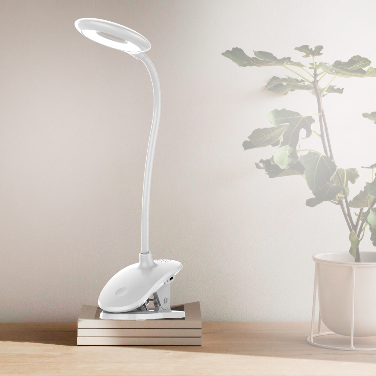 Lampara Clip  Flexible Recargable 4W Luz Blanca - Imagen 5