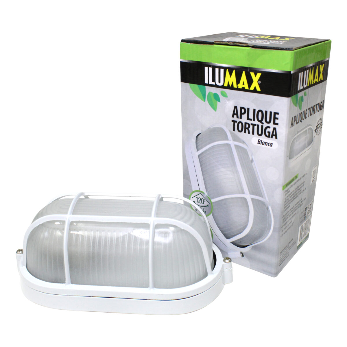Aplique Tortuga Blanco Para Bombillo Led Max 9W - Imagen 1