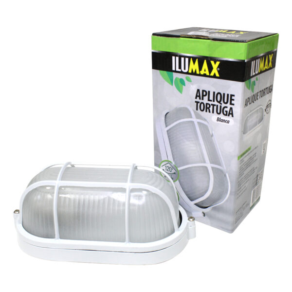 Aplique Tortuga Blanco Para Bombillo Led Max 9W