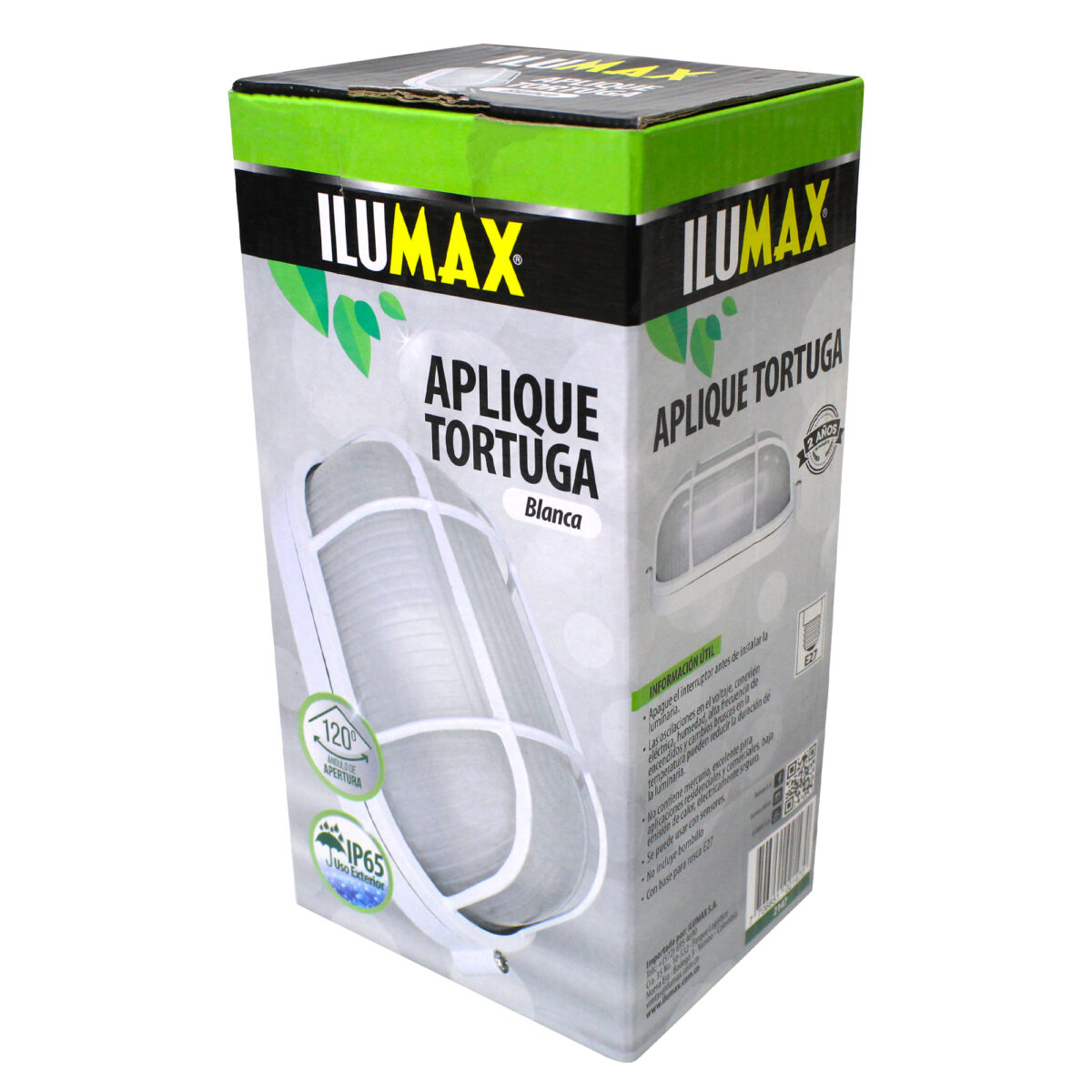 Aplique Tortuga Blanco Para Bombillo Led Max 9W - Imagen 4
