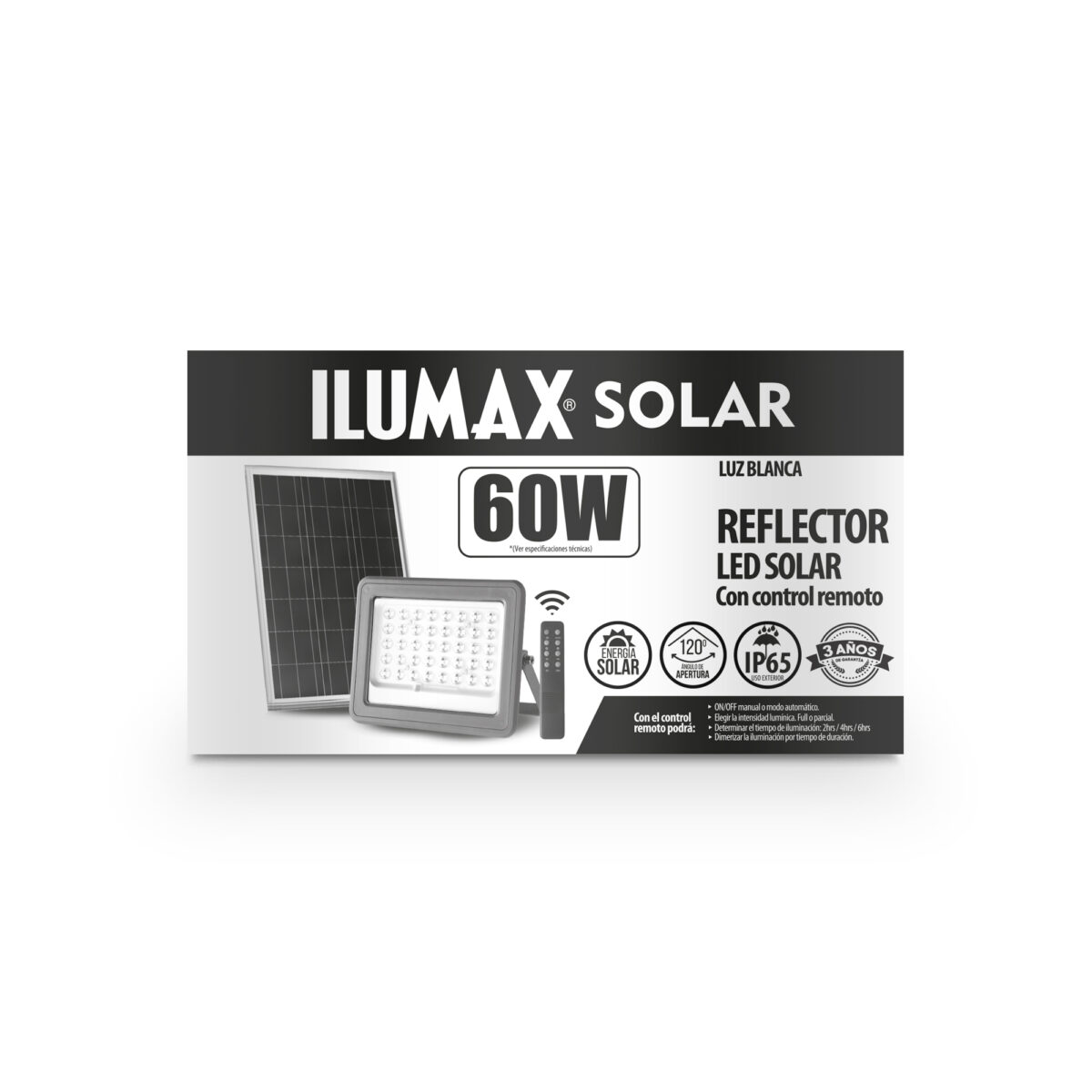 Reflector Solar 60W Luz Blanca - Imagen 1