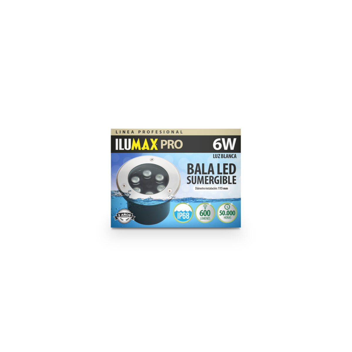 Bala Led Sumergible 6W Luz Blanca - Imagen 2
