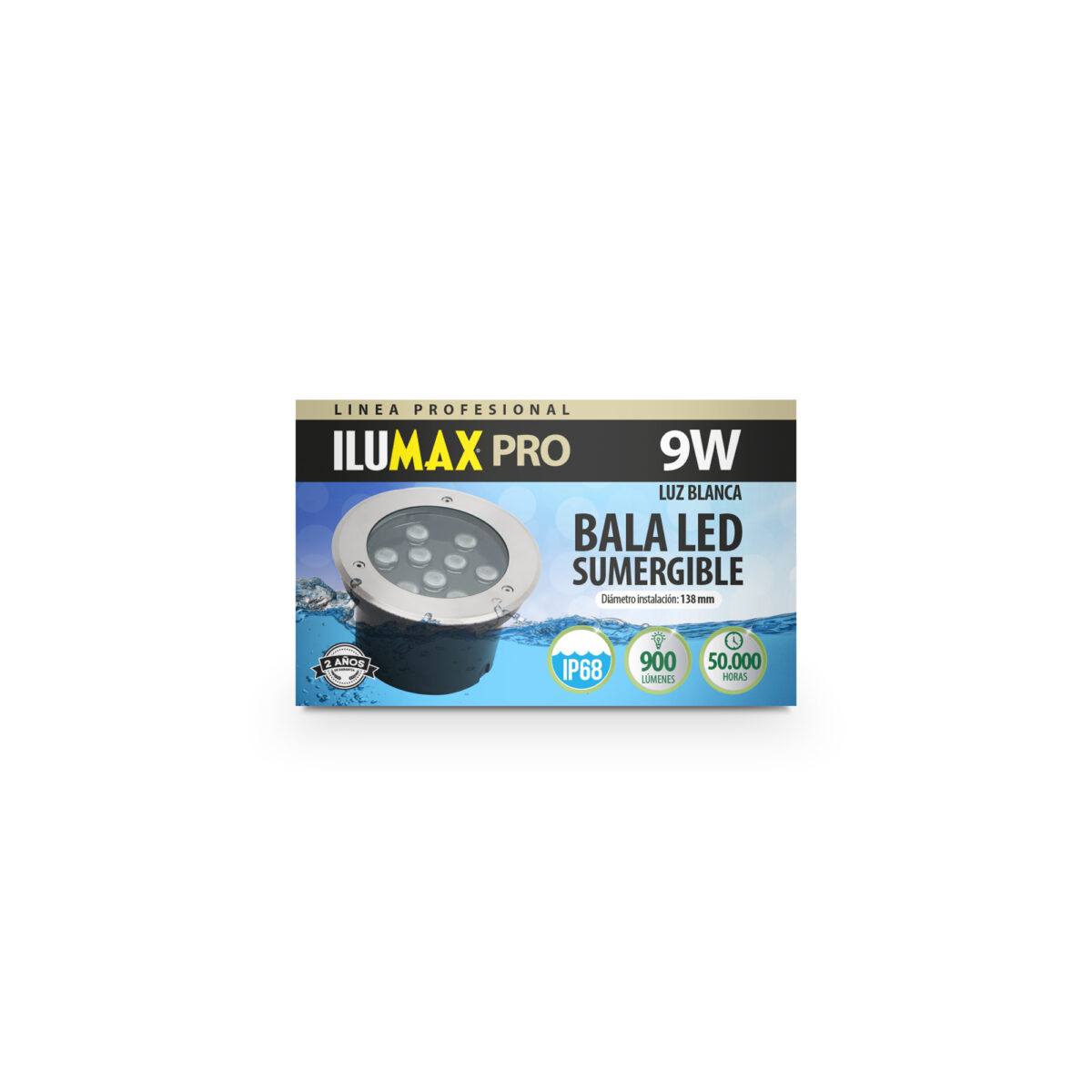 Bala Led Sumergible 9W Luz Blanca - Imagen 3