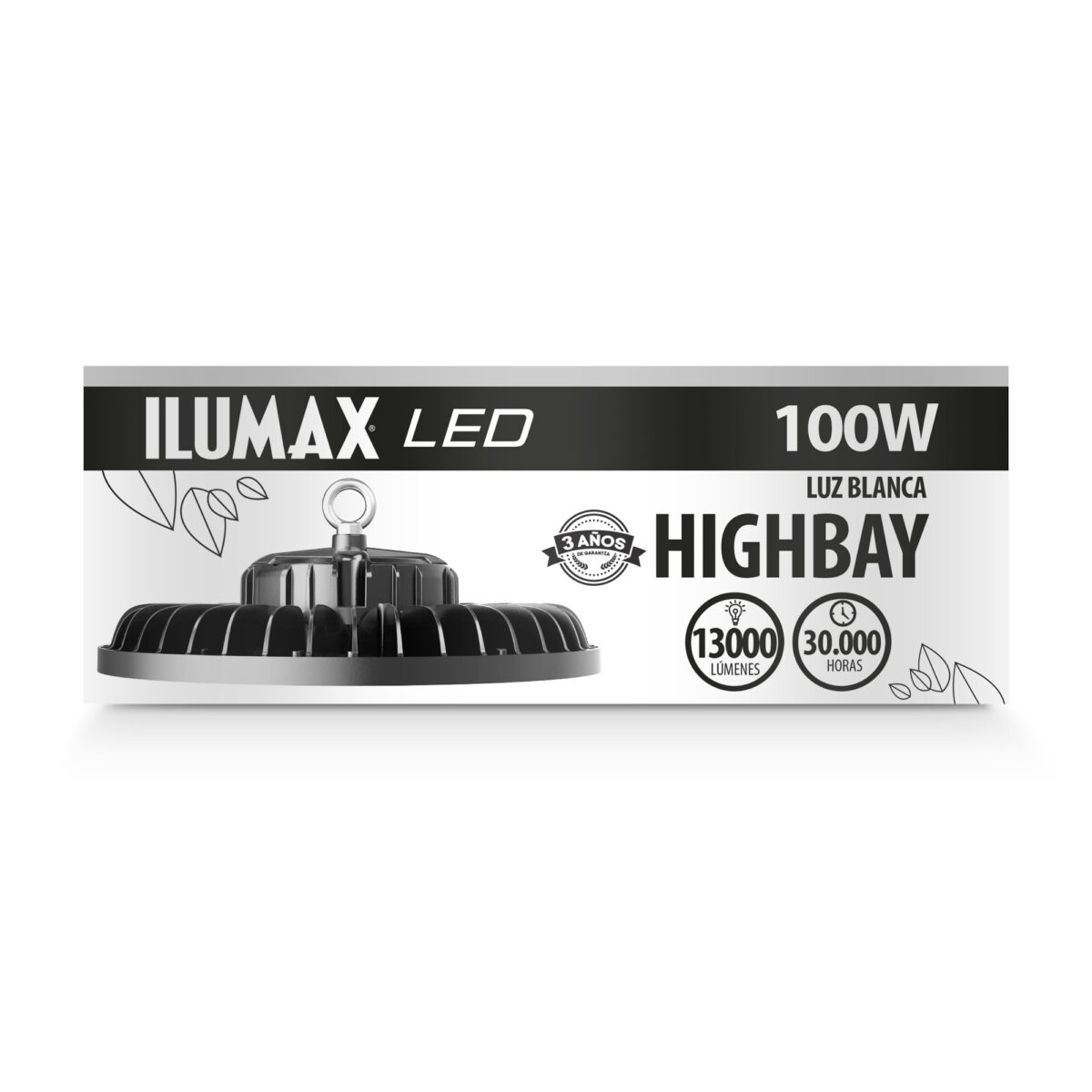 Luminaria Led HighBay 100W  Luz Blanca - Imagen 1