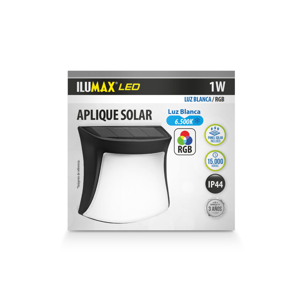 2470-PRODUCTO2 Aplique Led Solar 1W RGB - Imagen 1