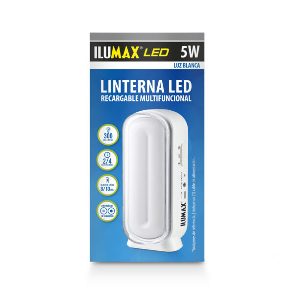 Linterna Led Recargable 5W Luz Blanca