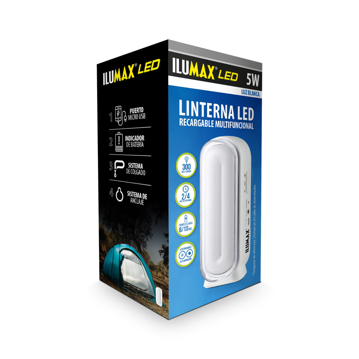 Linterna Led Recargable 5W Luz Blanca - Imagen 2