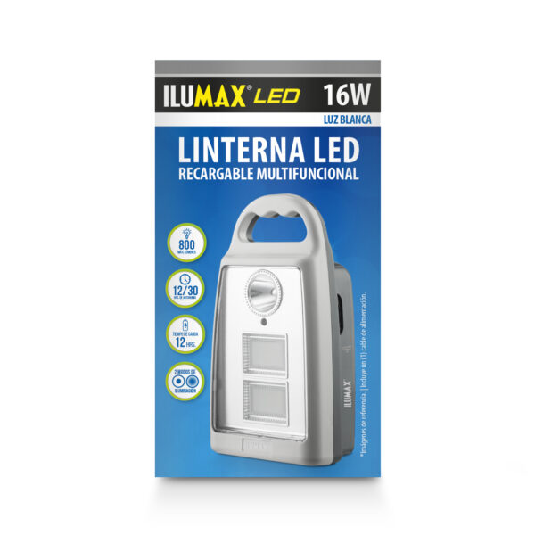 Linterna Led Recargable Multifuncional 15W Luz Blanca